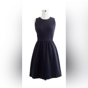 J.Crew Ponte Fit and Flare Velvet Polkadot Dress L. Very good used condition